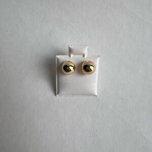 Gold Stud Ball Earrings